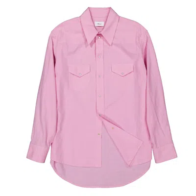 Bally Oversized Relaxed-fit Cotton Shirt, Size Medium In Pink