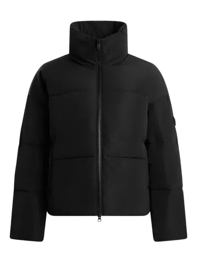 Bally Padded Logo-patch Puffer Jacket In Black