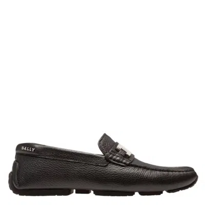 Bally Paipel Stripe Detailed Leather Drivers In Black