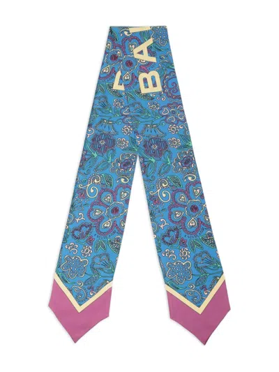 Bally Paisley-print Scarf In Blue
