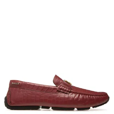 Bally Palan Embossed Leather Loafers In Multi