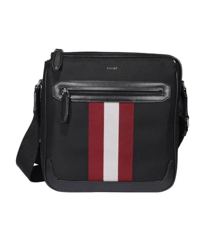 Bally Paneled Messenger Bag In Black