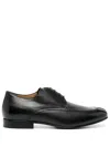 Bally Panelled Leather Derby Shoes In Black