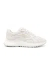 Bally Panelled Leather Lace-up Sneakers In White