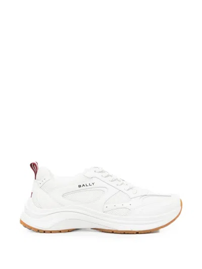Bally Panelled Mesh-insert Sneakers In White