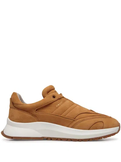 Bally Panelled Sneakers In Brown