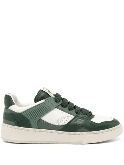 Bally Panelled Sneakers In Green