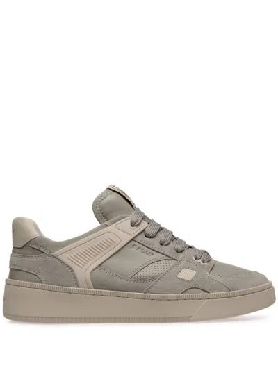 Bally Panelled Sneakers In Grey