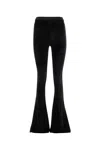 Bally Flared Pants In Black Velvet In Black