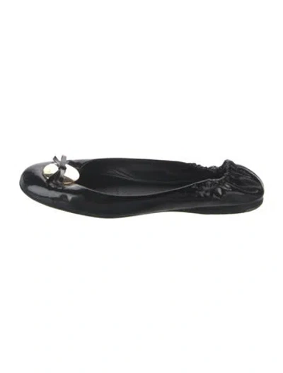 Pre-owned Bally Patent Leather Ballet Flats In Black