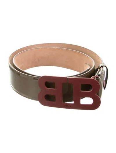 Pre-owned Bally Patent Leather Belt In Brown