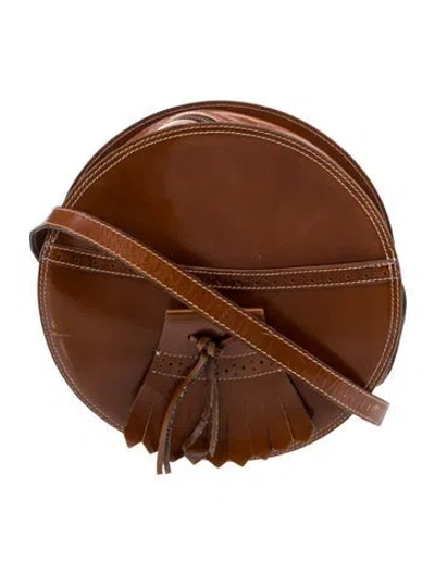 Pre-owned Bally Patent Leather Crossbody Bag In Brown