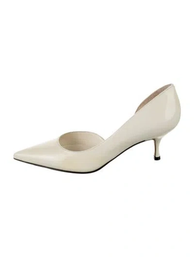 Pre-owned Bally Patent Leather D'orsay Pumps In Neutral