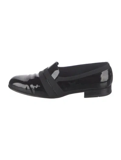 Pre-owned Bally Patent Leather Dress Loafers In Black