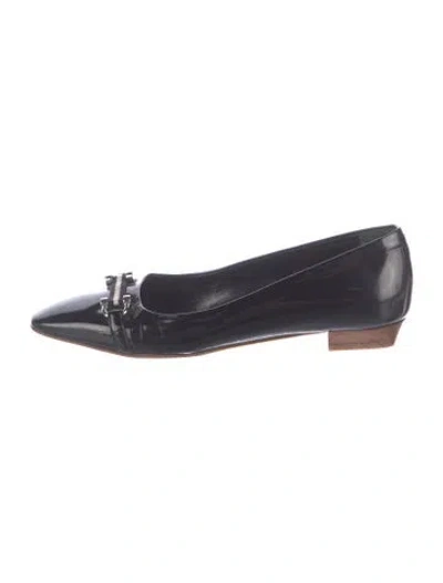 Pre-owned Bally Patent Leather Flats In Blue