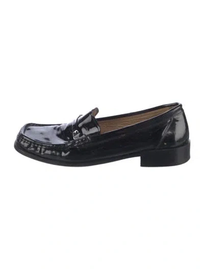 Pre-owned Bally Patent Leather Loafers In Black