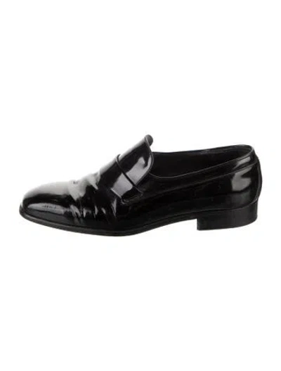 Pre-owned Bally Patent Leather Loafers In Black