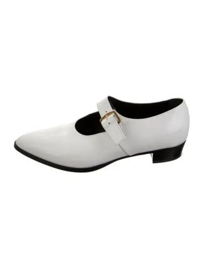 Pre-owned Bally Patent Leather Mary Jane Flats In Silver