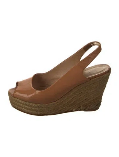Pre-owned Bally Patent Leather Slingback Pumps In Brown