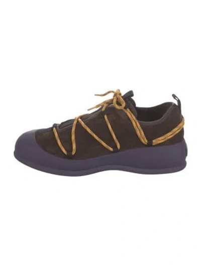 Pre-owned Bally Patent Leather Sneakers In Brown