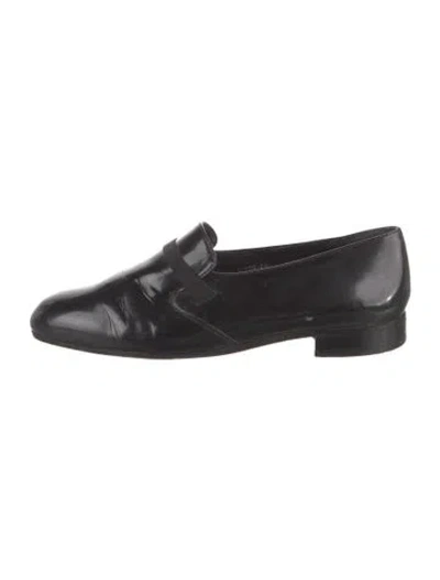 Pre-owned Bally Patent Leather Tassel Accents Loafers In Black