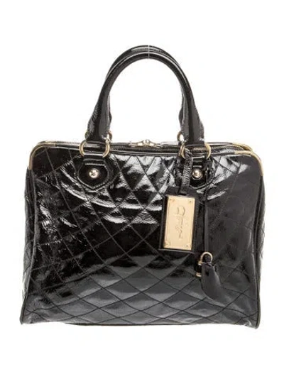 Pre-owned Bally Patent Leather Top Handle Bag In Black