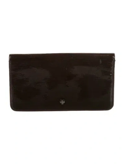 Pre-owned Bally Patent Leather Wallet In Brown