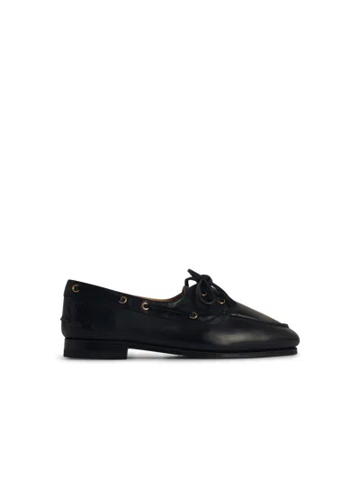 BALLY BALLY 'PATHY' BLACK LEAR LOAFERS