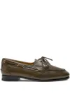 Bally Pathy Glossed Leather Loafers In Green