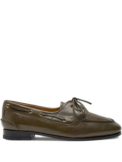 BALLY PATHY LEATHER LACE-UP LOAFERS