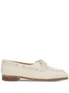 Bally Pathy Laced Loafers In Smooth Leather In Neutrals