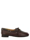 Bally Apron Toe Stacked Heel Loafers With Eyelet Detailing
