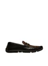 Bally Patrik 6300431 Men's Multibrown & Black Buffalo Leather Drivers In Multi