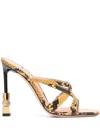 Bally Carolyn 105 Snake-embossed Leather Sandal In Multicolor