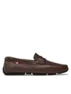 Bally Pavel 6234455 Men's Coffee Bovine Grained Leather Loafers In Brown