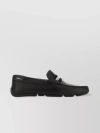 Bally Pilot Driver In Grained Leather Wide Foot Morphology In Black
