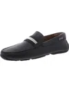 Bally Textured Leather Driving Shoes In Black