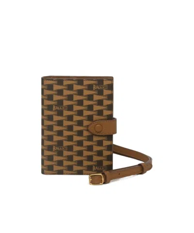 Bally Pennant Passport Holder In Brown