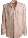 Bally Abstract-print Silk Shirt In Pink
