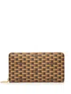 Bally Pennant Zip Wallet In Neutrals