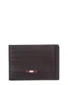 Bally Percyll Leather Business Card Holder In Brown