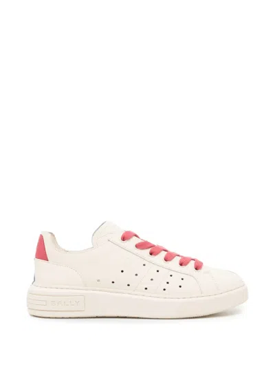 Bally Perforated-detail Logo-embossed Trainers In White