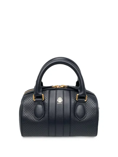Bally Perforated-leather Tote Bag In Blue