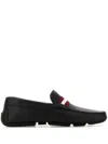 Bally Pilot Driver In Black Leather Wide Foot Morphology In Black