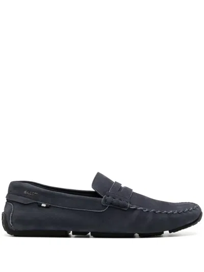 Bally Pier Driver-schuhe Aen Leder In Mitternachtsblau In Blue
