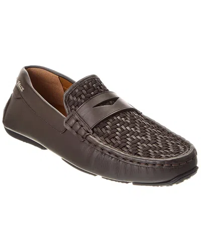 Bally Pilos I Woven Leather Loafer In Brown