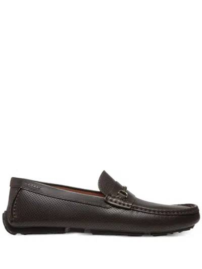 Bally Pilot Driver Leather Loafers In Brown