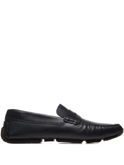 Bally Pilot Driver Leather Loafers In Blue