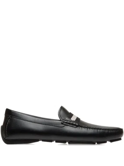 Bally Pilot Driver Leather Loafers In Black
