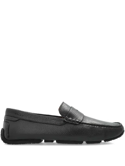 Bally Pilot Driver Leather Loafers In Black